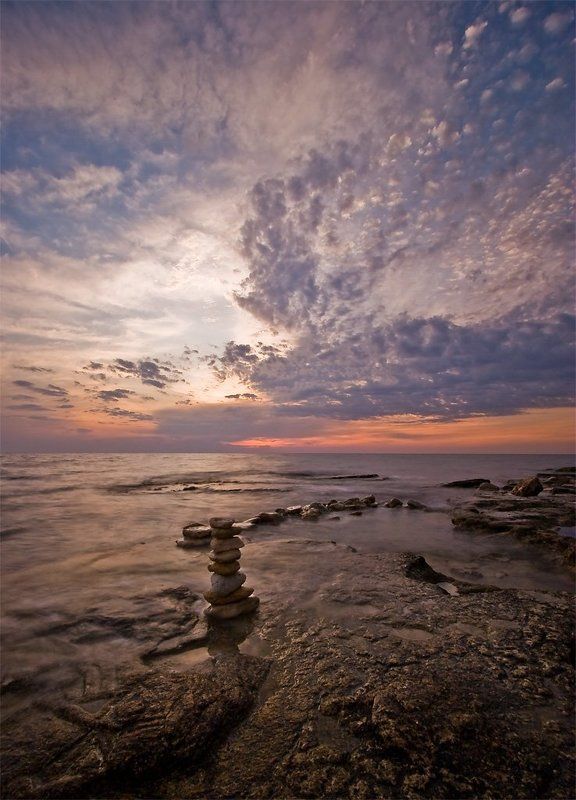 вечер,море,крым,камни (****) фото превью