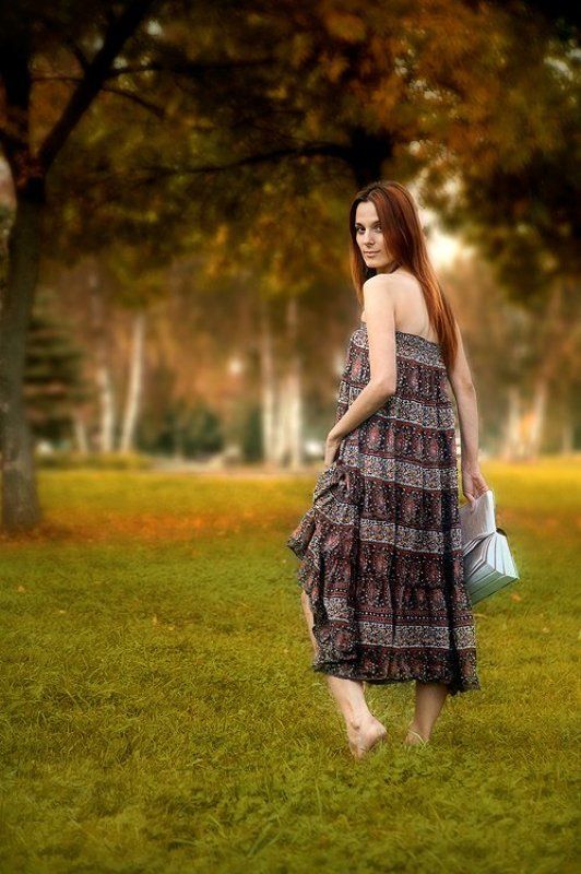 даша, портрет, девушка, природа, поле Осеньняя Элегия фото превью