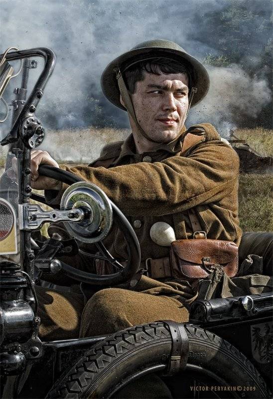 1916, авто, раритет, шофер, война, окопы, дымы, форма, прусак, Виктор Перякин