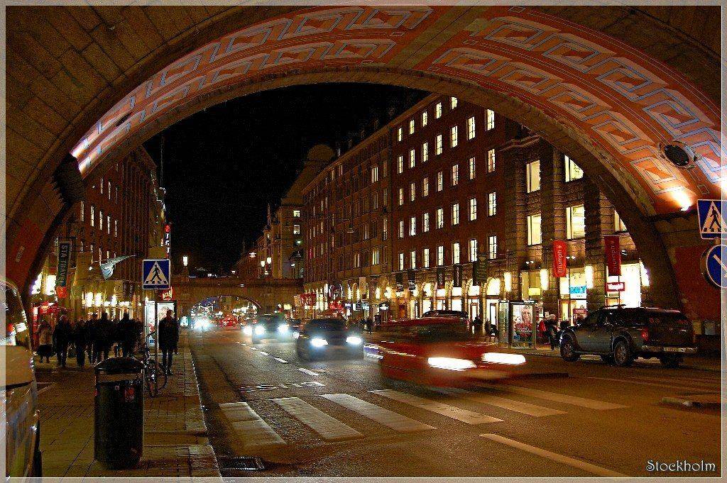 швеция,скандинавия,город,ночь,стокгольм, Елена