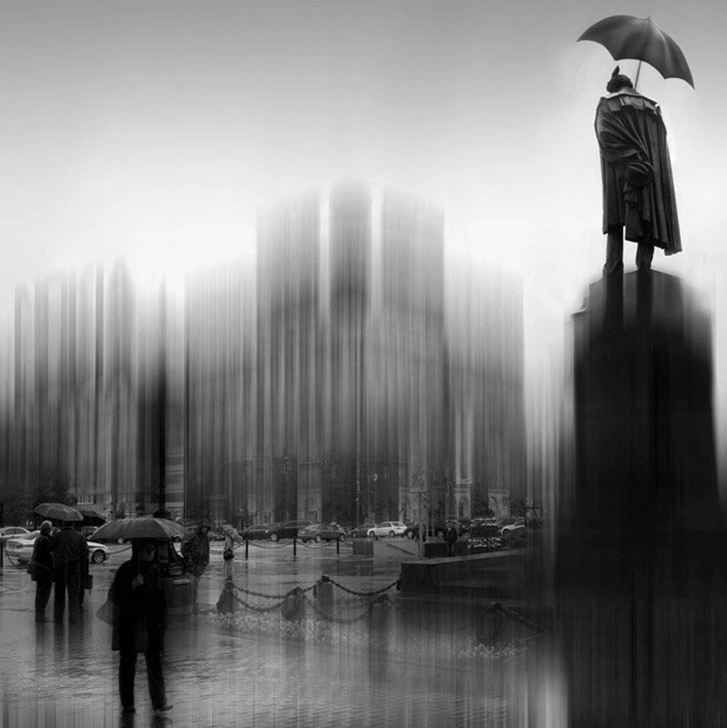 город, дождь, пушкин, зонтик, Татьяна Гориловская