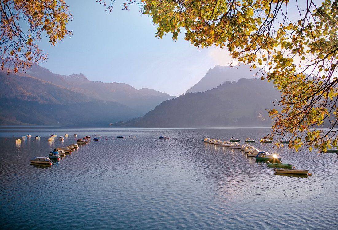 альпы, озеро, швейцария, Julia Art