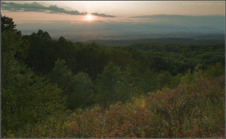вечер,закат,долина,горы,авача,камчатка, Александр Лицис