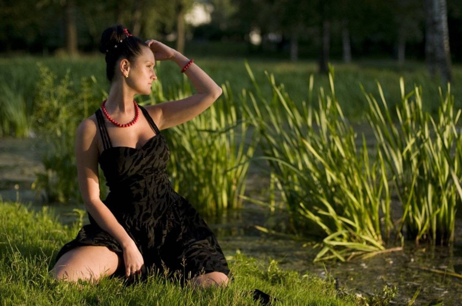 закат,девушка,свет,тень,природа,зелень,зелень,, Евгений Пугачев.