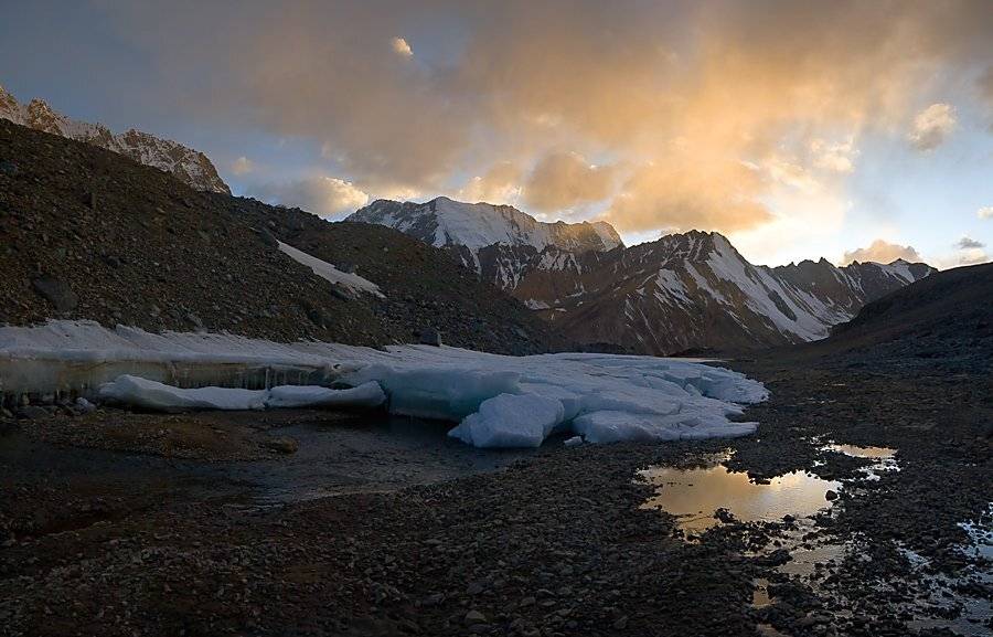 памир 2009, поход, под пиком советских офицеров, закат, Андрей Chogori Громов