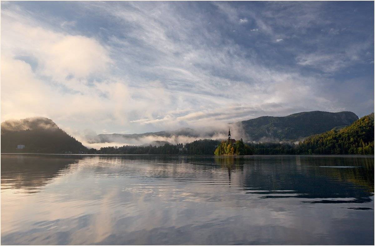 словения, озеро блед, рассвет, izh Diletant (Валерий Щербина)