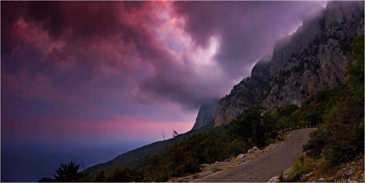 крым, форос, юбк, море, горы, облака, солнце, Тоша