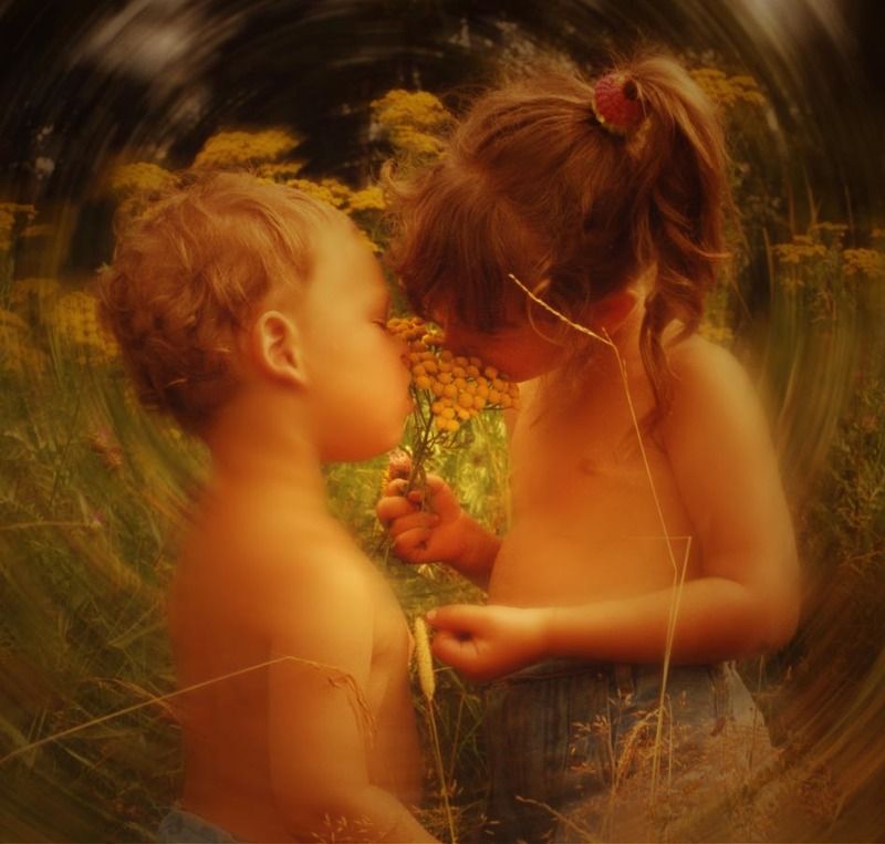 дети, цветы лето Цветы жизни в цветах лета... фото превью