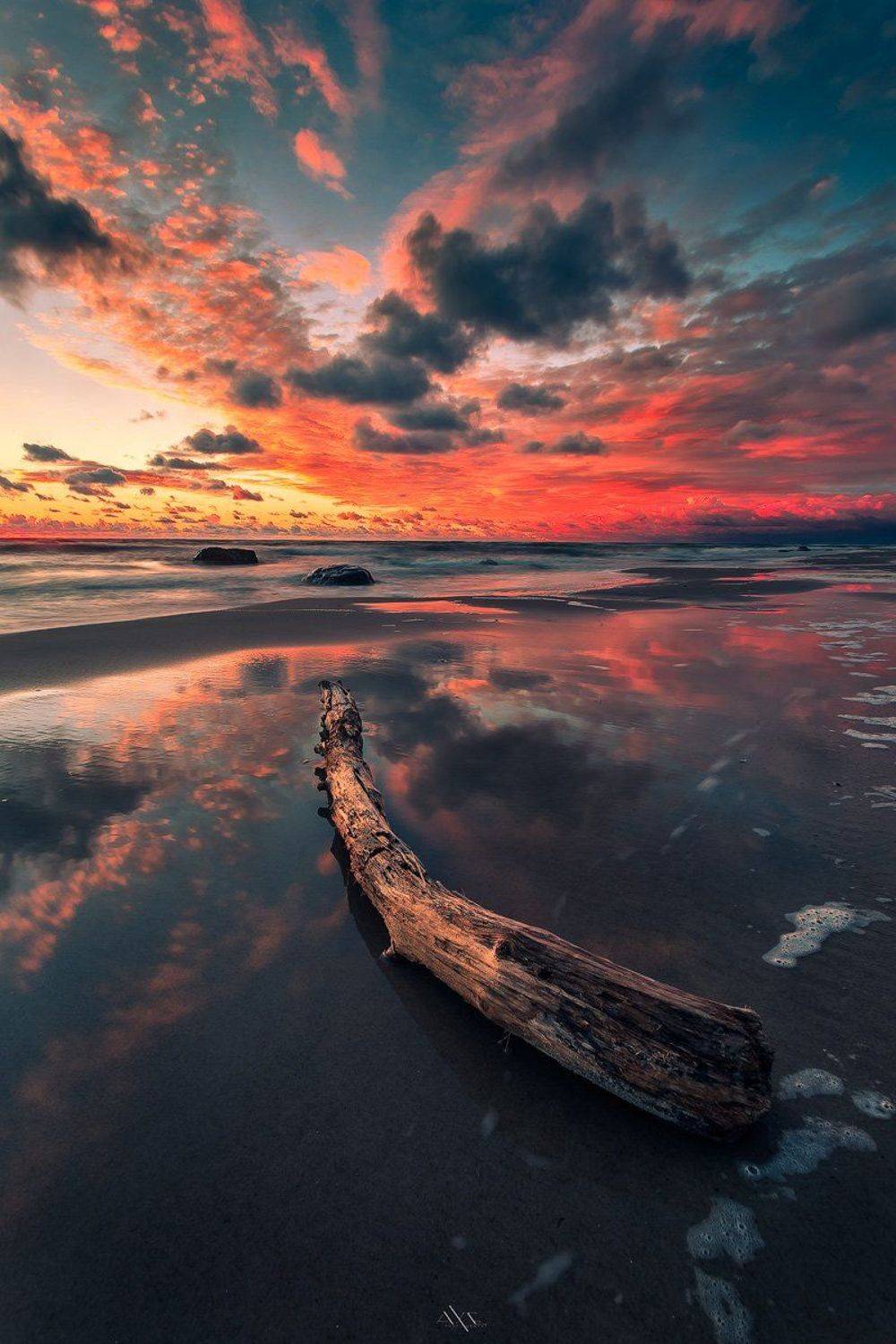 Baltic Sea, Colors, Evening, Landscape, Reflection, Sunset, Руслан Болгов (Axe)