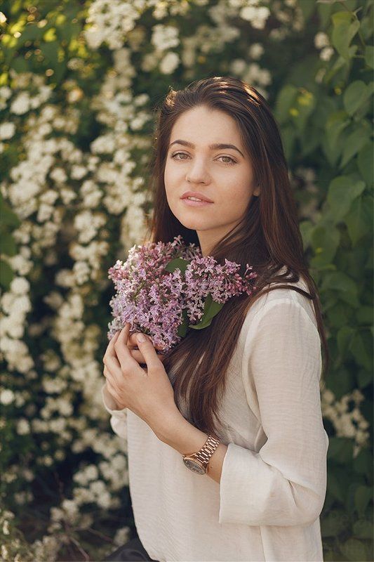портрет portrait bokeh spring retouch flowers beauty Д. фото превью