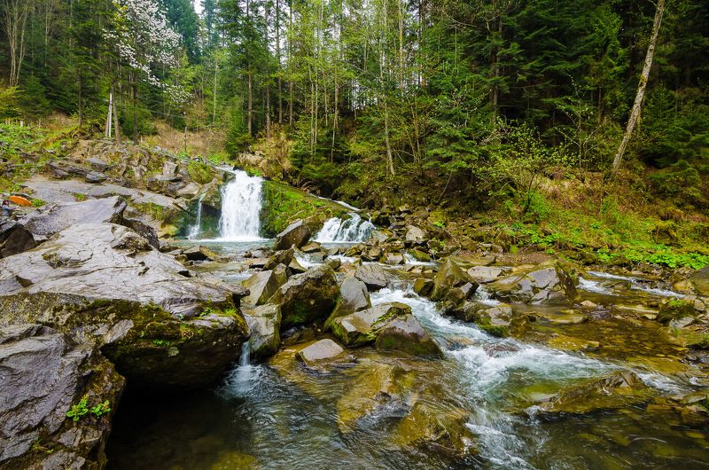 водопад, карпаты, сколе, вода, скалы, камни, лес Кам’янка фото превью