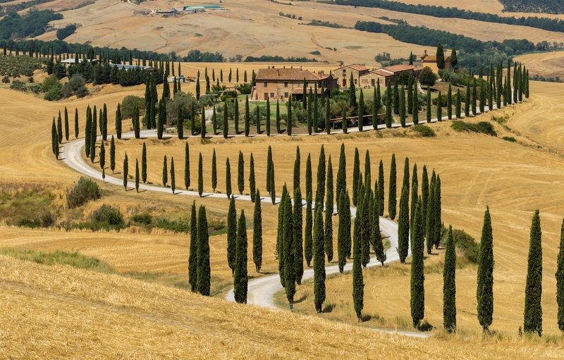 италия, italy, поля Полдень в Тоскане фото превью