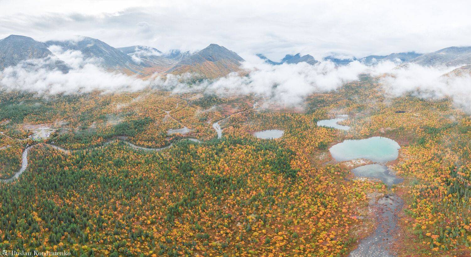хибины, осень, кольский полуостров, горы, кольский, облака, полигональные озера, Кондратенко Руслан