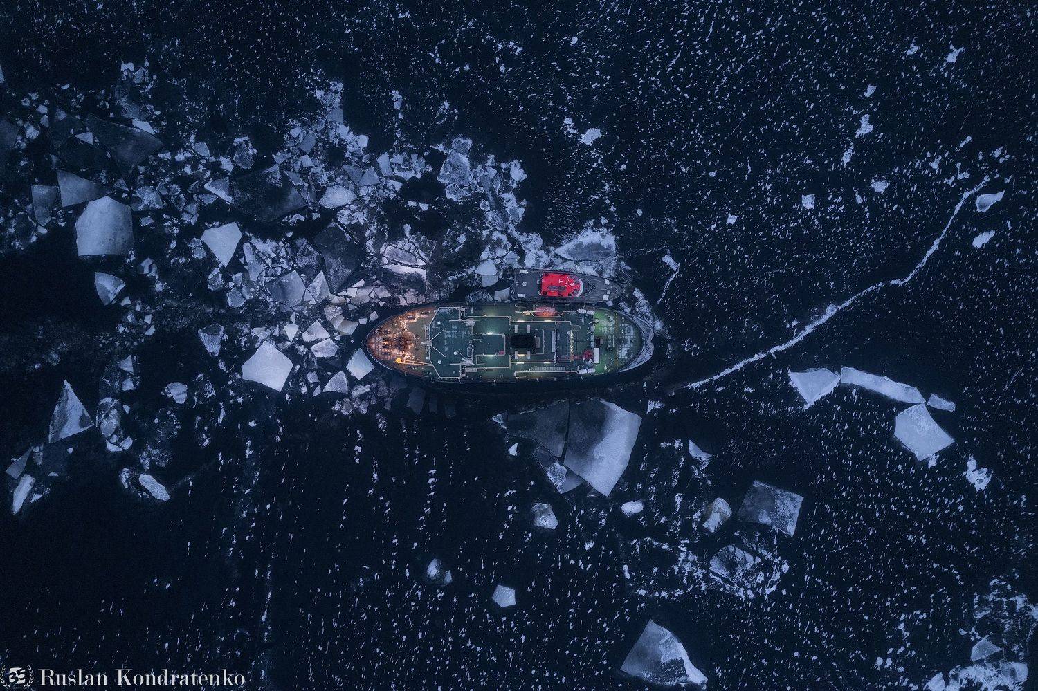ледокол, topdown, аэрофото, аэрофотография, капитан косолапов,  кронштадт, санкт-петербург, Кондратенко Руслан