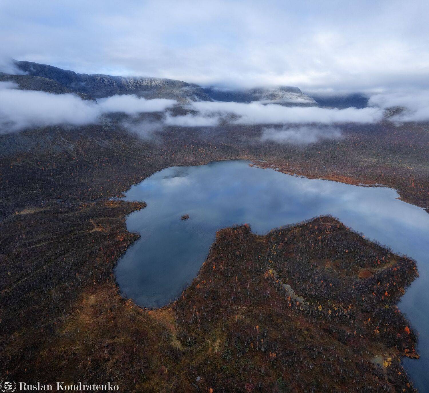 аэрофото, съемка с дрона, аэрофотография, air 2s, хибины, осень, озеро, кольский полуостров, горы, кольский, Кондратенко Руслан
