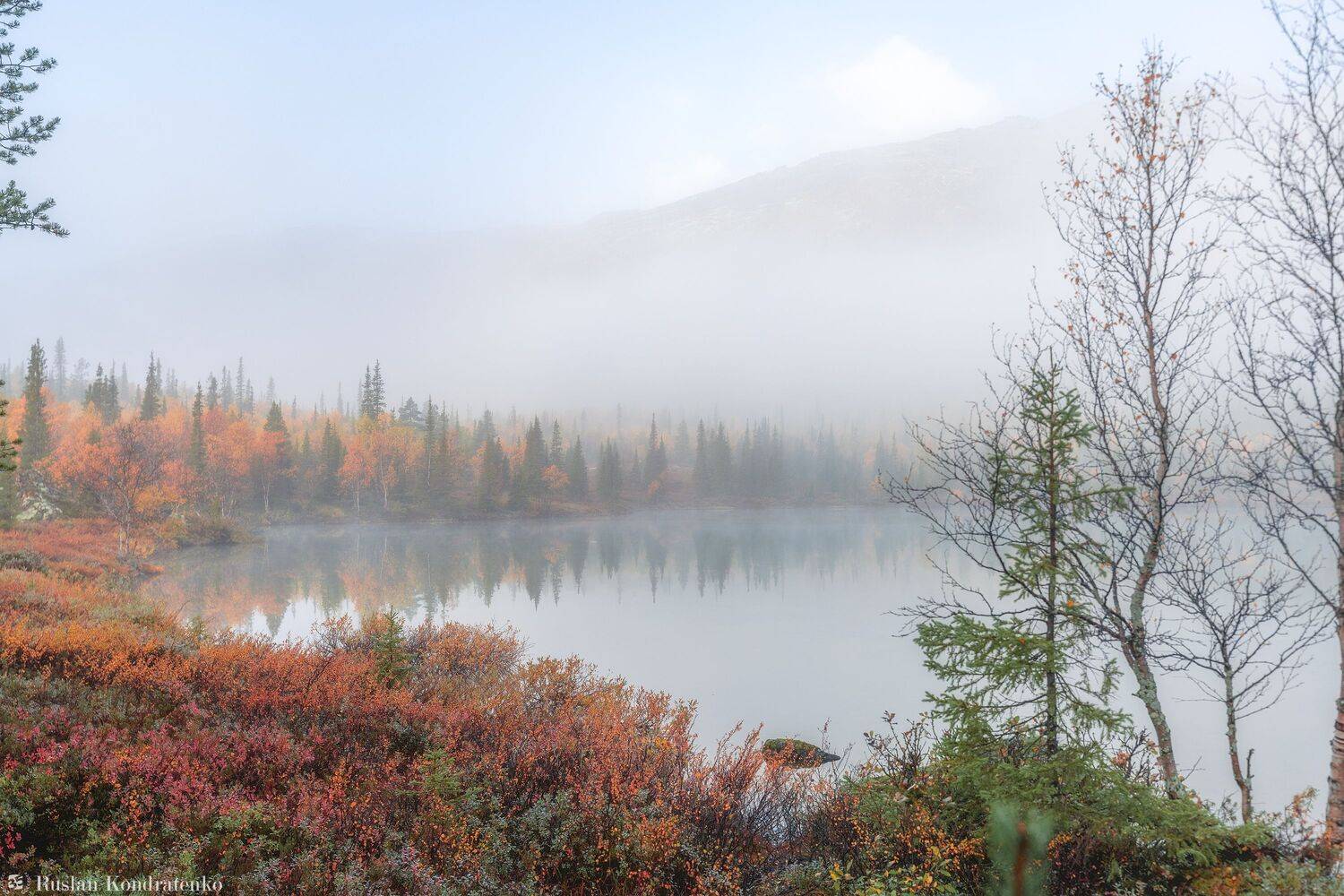 кольский полуостров, хибины, туман, полигональные озера, Кондратенко Руслан