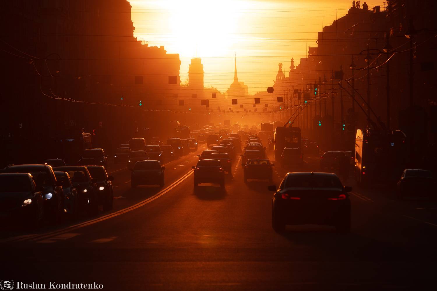 санкт-петербург, закат, прострел, невский, невский проспект, Кондратенко Руслан