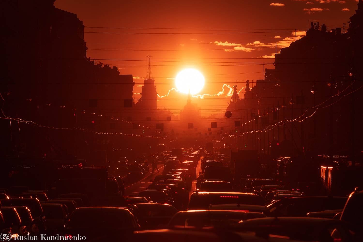 санкт-петербург, закат, прострел, невский, невский проспект, Кондратенко Руслан