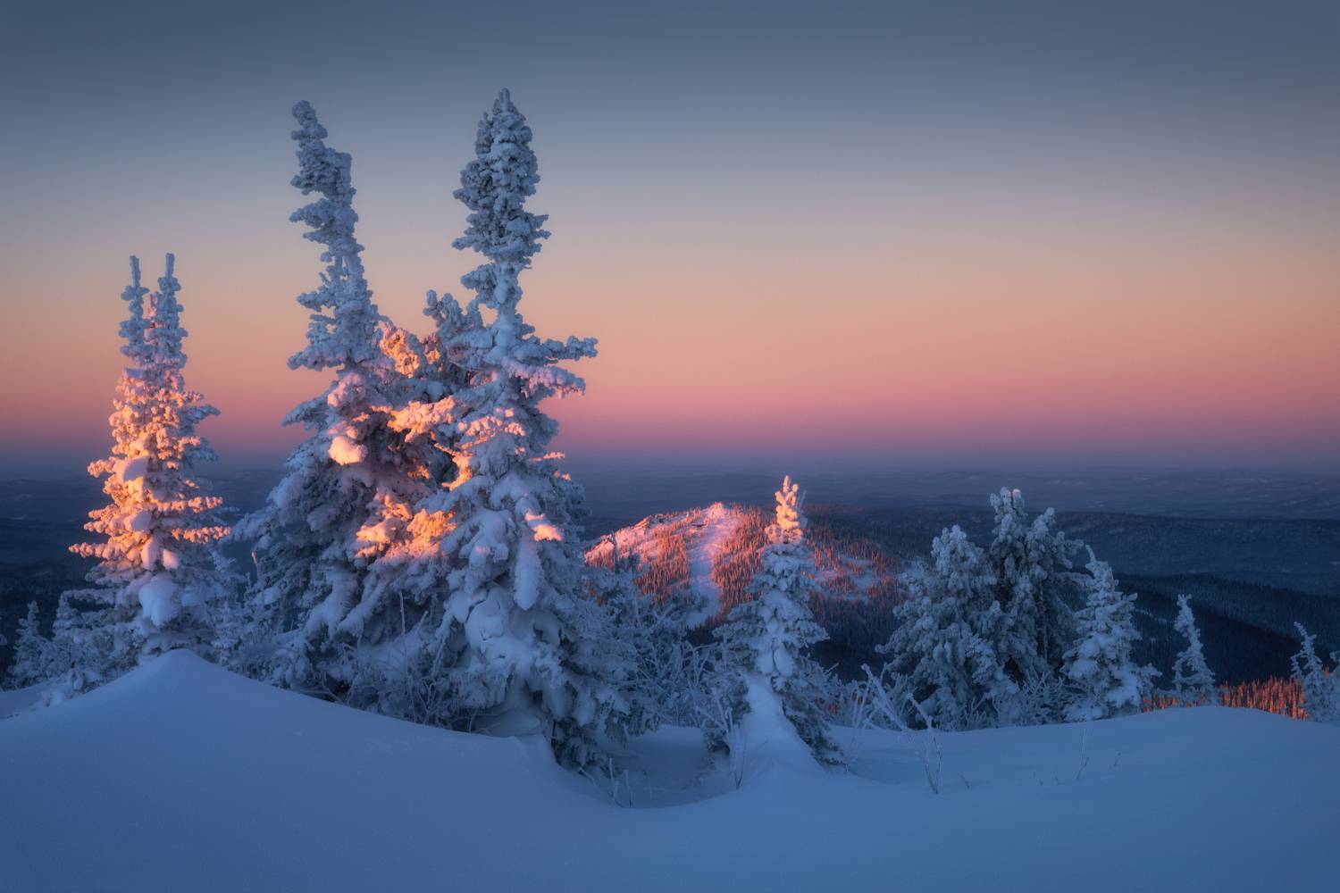 шерегеш, горная шория, кемеровская область, куржак, рассвет в горах, зимний рассвет, краски зимы, зимний пейзаж, зима, утуя, Рубан Алена