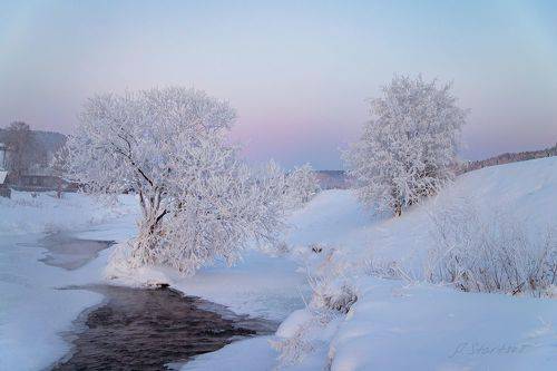 Морозный вечер в селе Кын-Завод