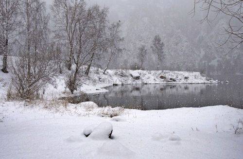 Во время снегопада