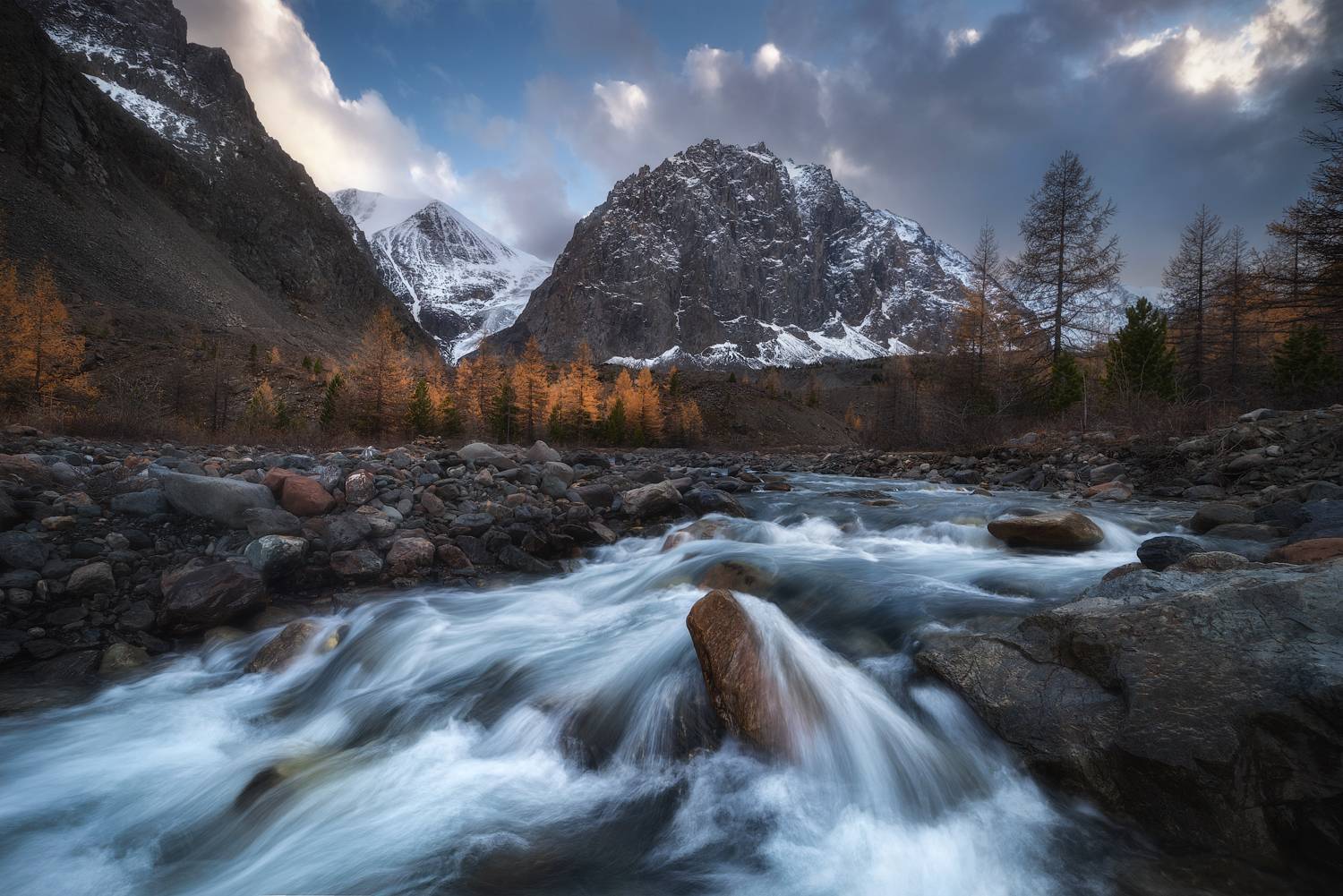 алтай, горный алтай, пейзажи алтая, кош-агачский район, горная река, золотая осень, горы, осенний алтай, горное ущелье, актру, долина актру, Рубан Алена