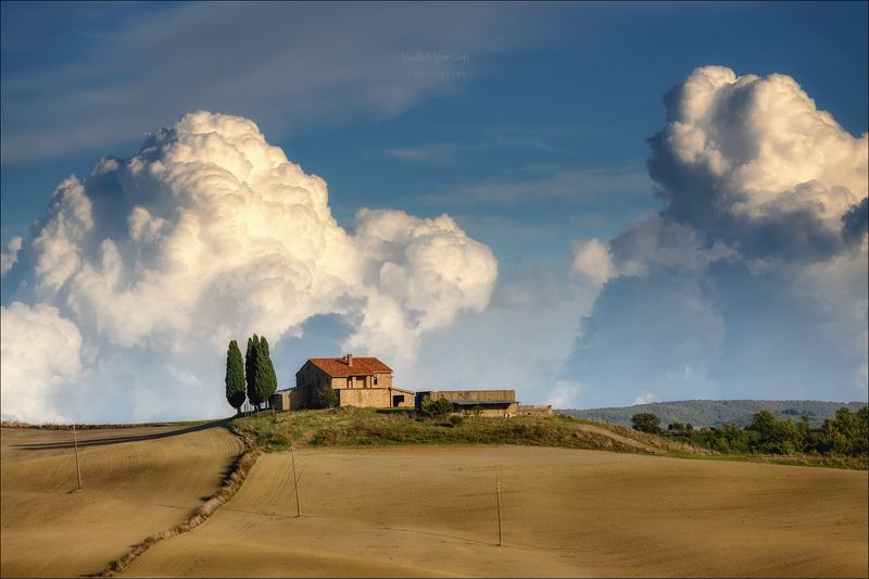 italy,san quirico d\\\'orcia,italia,италия,тоскана,pienza,кипарис,toscana,осень,tuscany,cipressi,belvedere,пьенца,тени,облака Тянутся ввысь облака фото превью