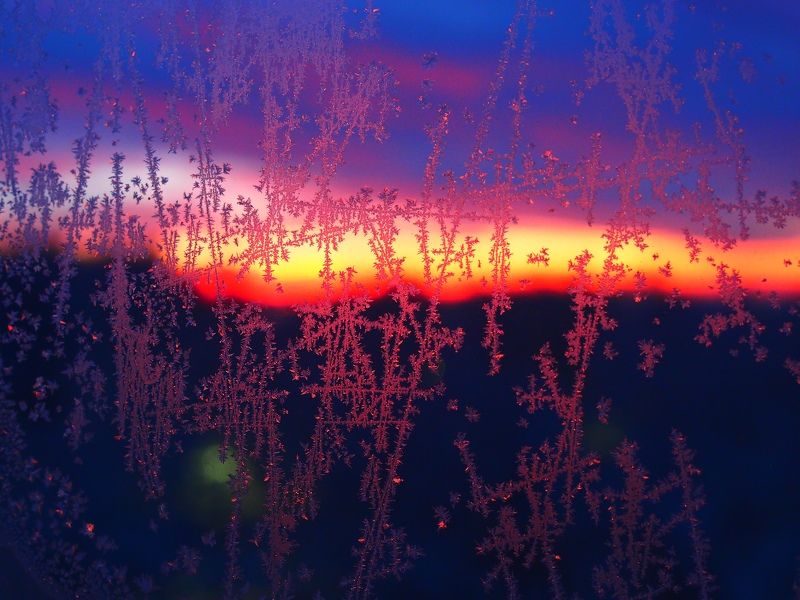 Зимний рассвет фото превью