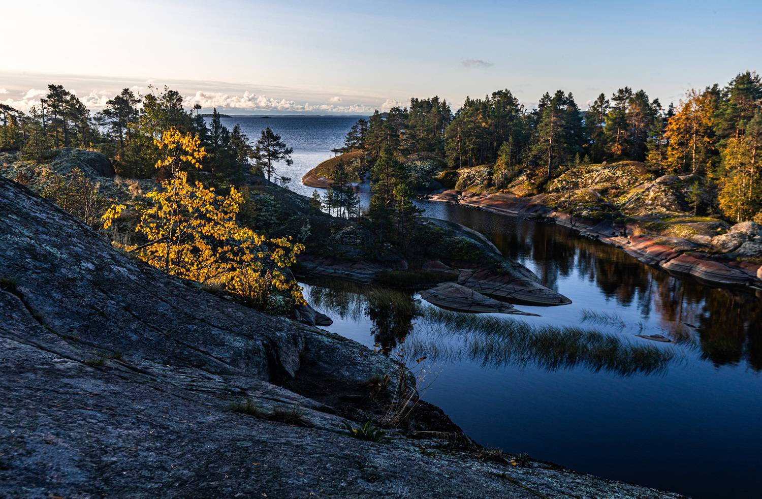 Карелия, Ладога, шхеры, осень, вечер, озеро, Сергей