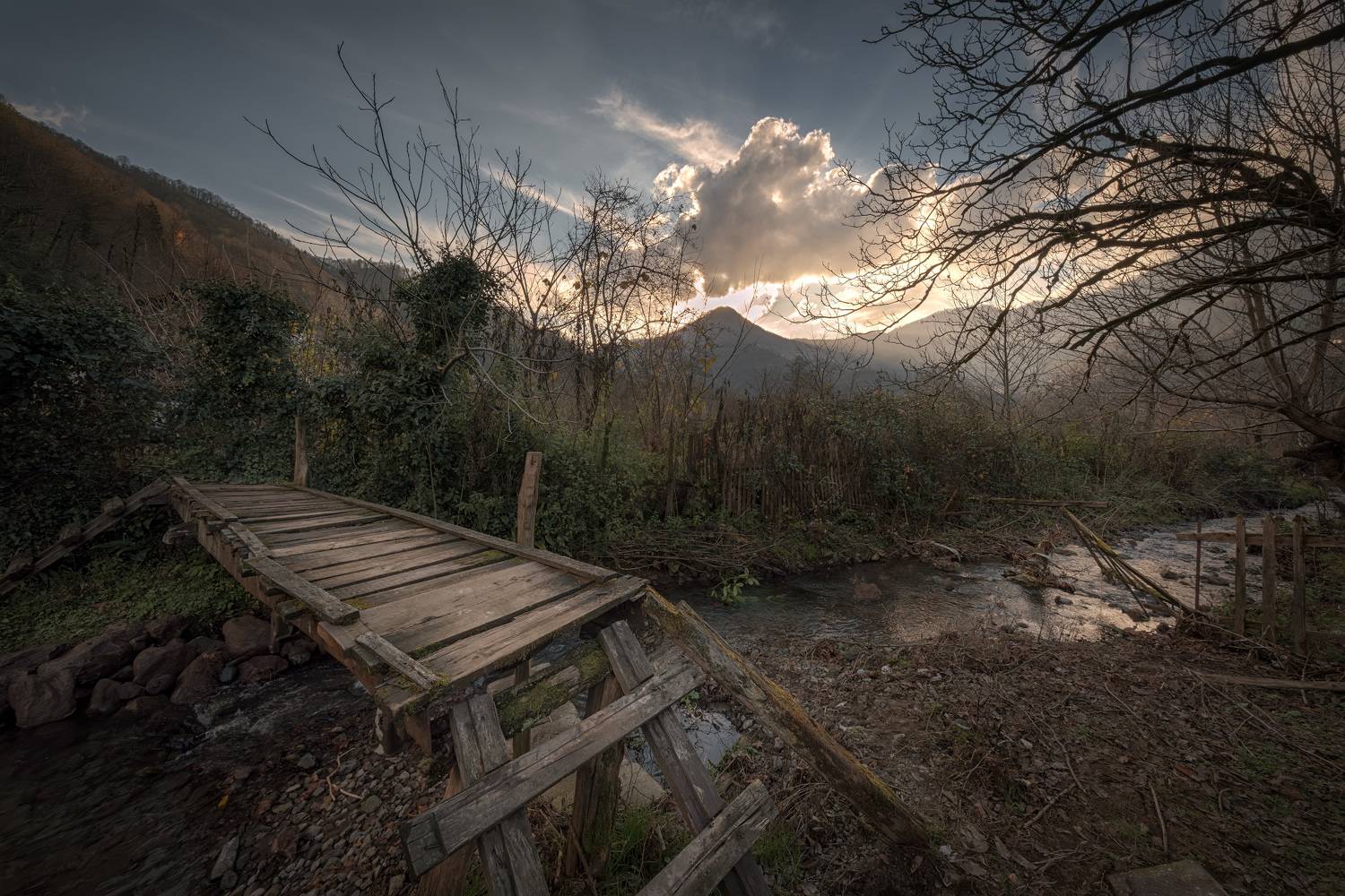 kirnati, street, bridge, creek, village, trees, water, stream, nature, landscape, scenery, travel, outdoors, georgia, adjara, sakartvelo, chizh, Чиж Андрей