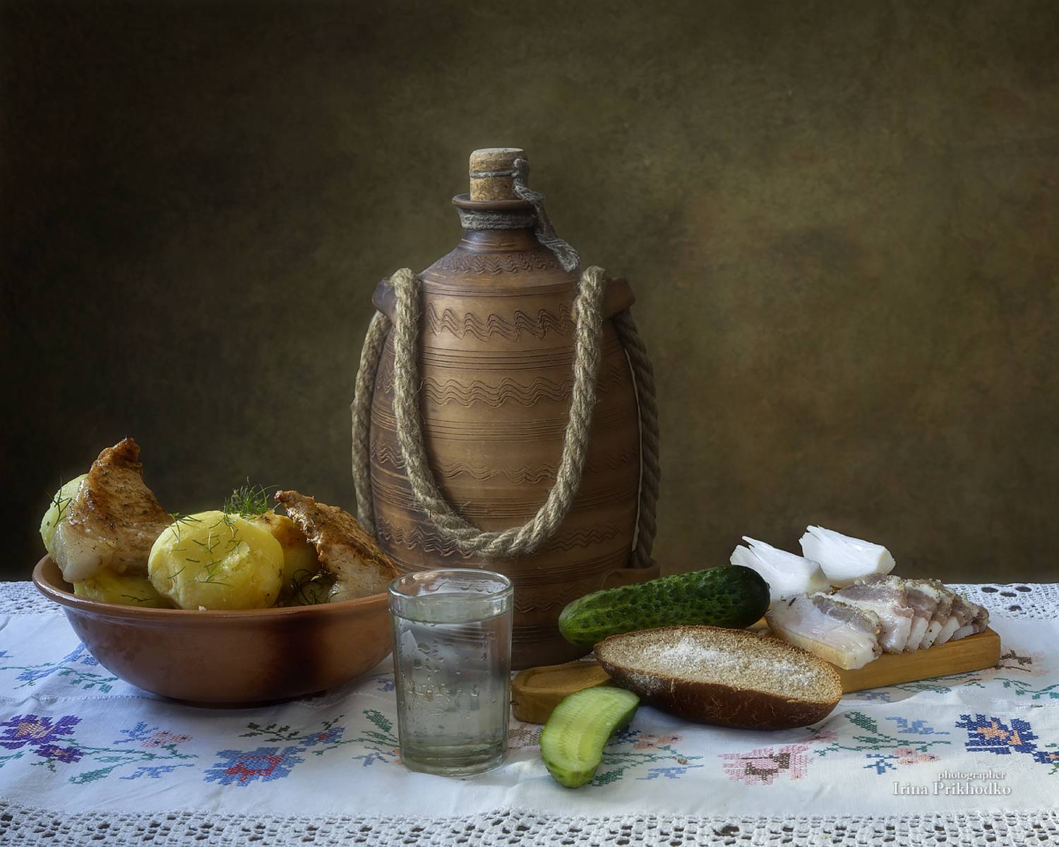 натюрморт, еда, напитки, деревенский, Приходько Ирина