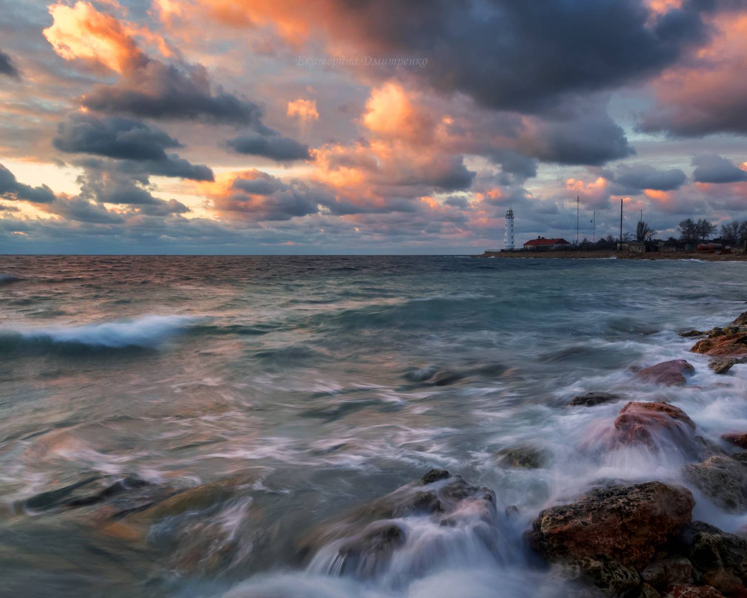 крым, маяк, севастополь, херсонесский маяк, закат, зима, море, морской пейзаж, пейзаж, Дмитренко Екатерина