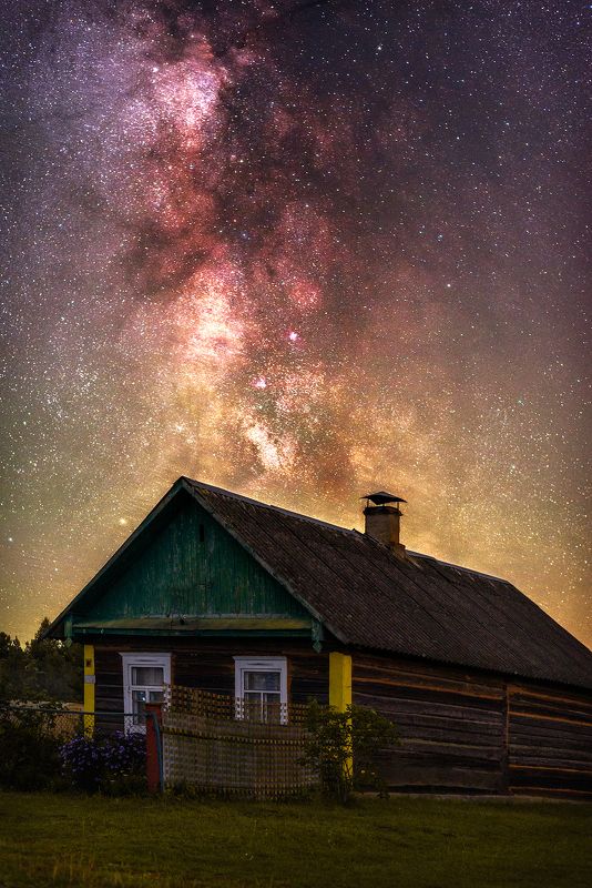 night, astro, milky way, stars, starry, starry sky, night sky, astrophotography, landscape, astrolandscape, country, countryside, village, house, farm house, country house, ночь, ночное небо, звезды, звездное небо, млечный путь, деревня, дом, деревенский  Сентябрьская ночь в глухой деревушке фото превью