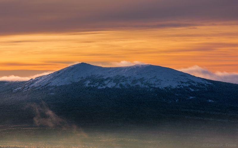 горы, пейзаж, урал, закат, зима Гора Круглица, НП Таганай фото превью