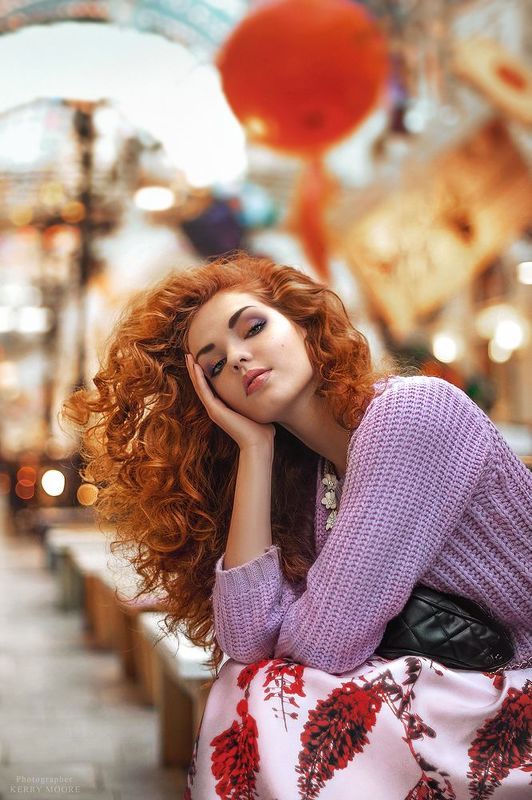 portrait, beauty,red hair, red head, girl, model, cute, woman, female, glamour, style, newyear,winter Natalia фото превью