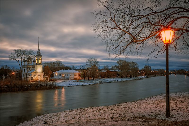 вологда, рассвет, река, архитектура, пейзаж, свет, цвет, александр никитинский Скоро рассвет... фото превью