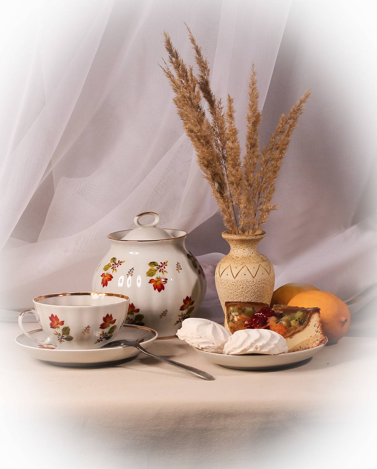 Чай, сухоцветы, натюрморт, Людмила Павловна