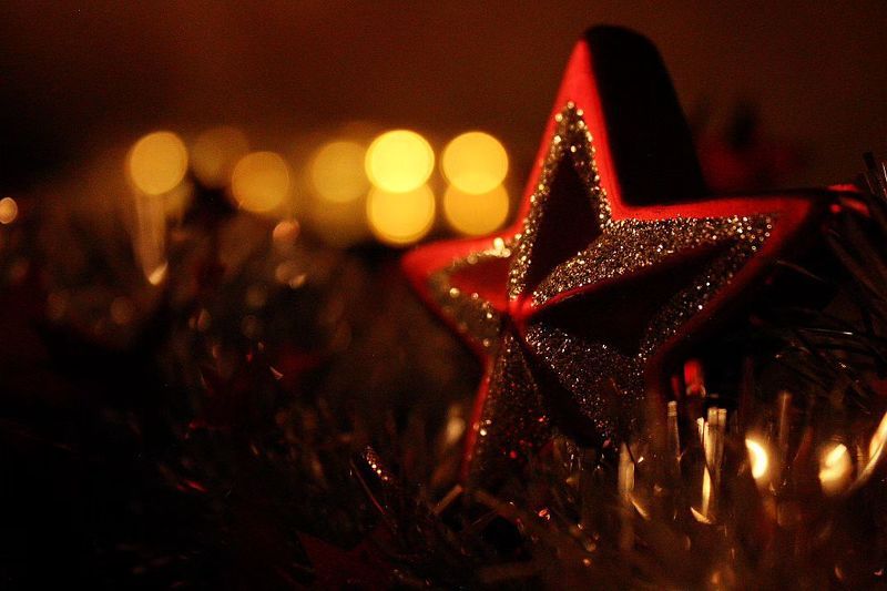 christmas, macro, holiday, winter, christmas decoration Christmas star фото превью