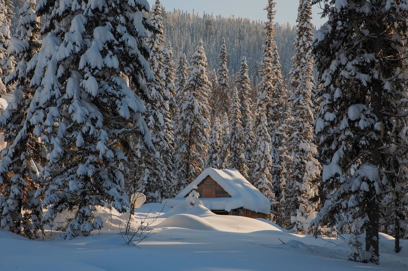 сибирь, кузбасс, пейзаж, природа, зима, новый год, снег, закаты, мороз Сибирские пейзажи. фото превью