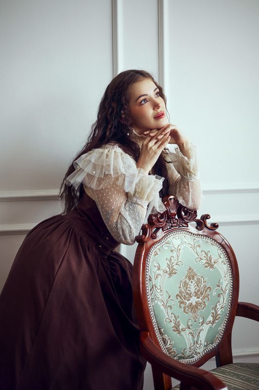 портрет, винтаж, ретро, женский портрет, девушка, фотостудия, canon, постановочное фото Куколка фото превью
