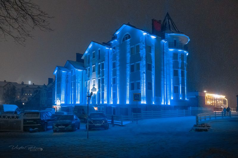 Рождество, Зеленоградск,Россия, курорт, зима, улица, фотография, ночь, Свирин Вадим, город, Christmas, Zelenogradsk, Russia, resort, winter, street, photography, night, Vadim Svirin, city «Огни Зеленоградска» фото превью