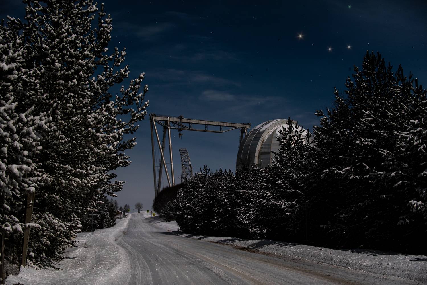 night, moon night, observatory, ночь, обсерватория, Кудашкина Ксения