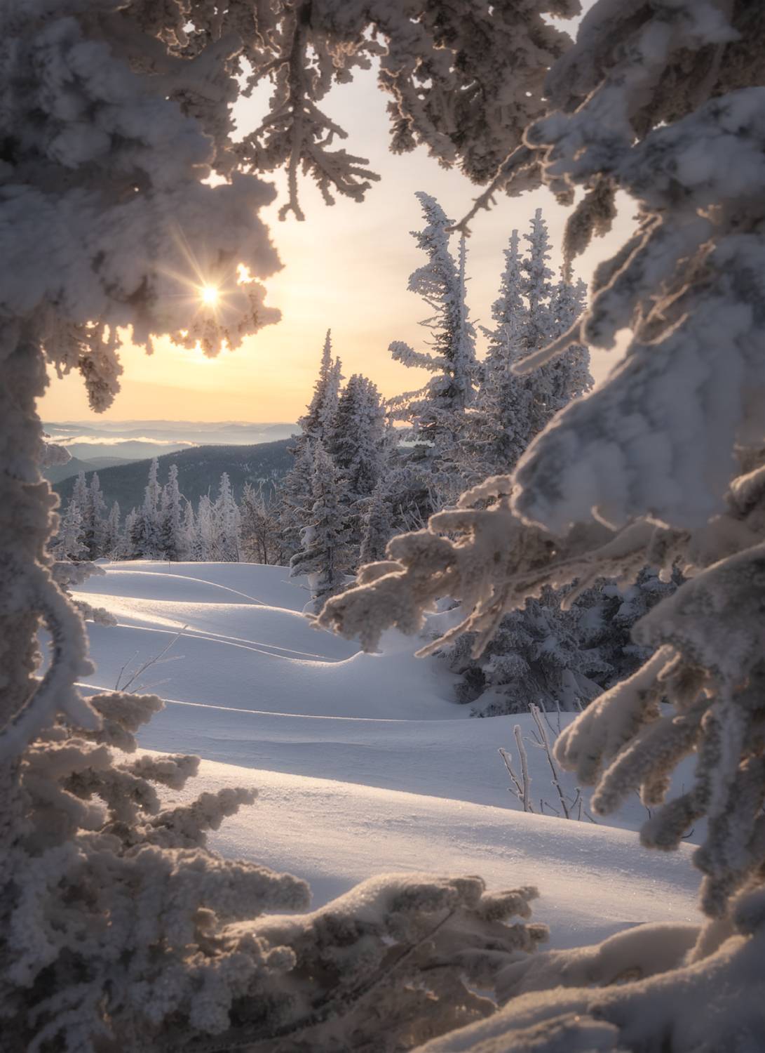 шерегеш, горная шория, кемеровская область, куржак, рассвет в горах, зимний рассвет, краски зимы, зимний пейзаж, зима, Рубан Алена