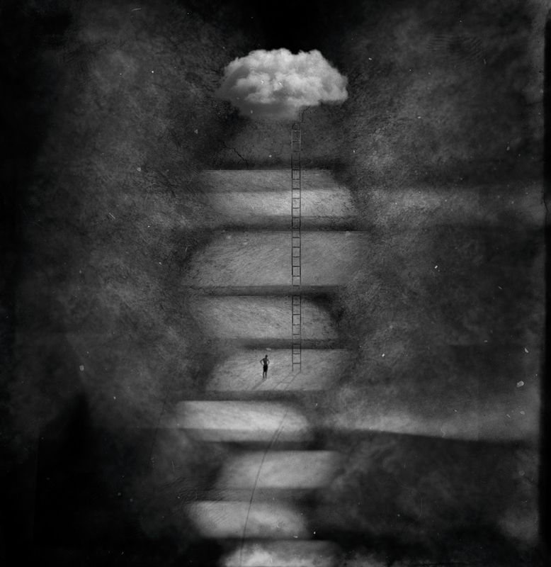 conceptual, fineart, creative, creativity, concept, blackandwhite, photography, photomontage, photomanipulation, bnw, limbo, dark, atmospheric Limbo and Mnemosyne IX фото превью