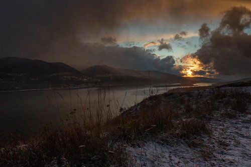 Закат над Енисеем