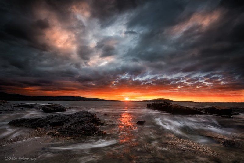 landscape,seascape,sunset, dramatic sky, light, Black sea *** фото превью