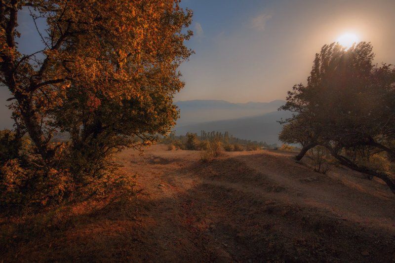 вечер, крым, свет Покой фото превью