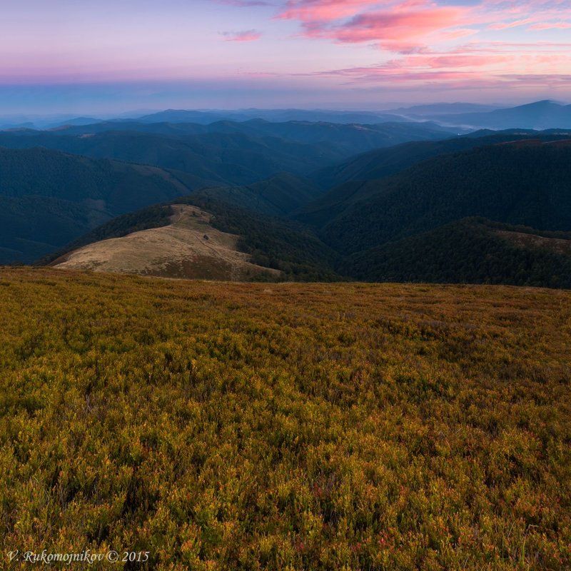 Autumn, Clouds, Mountains, Sunset Черничная Боржава фото превью