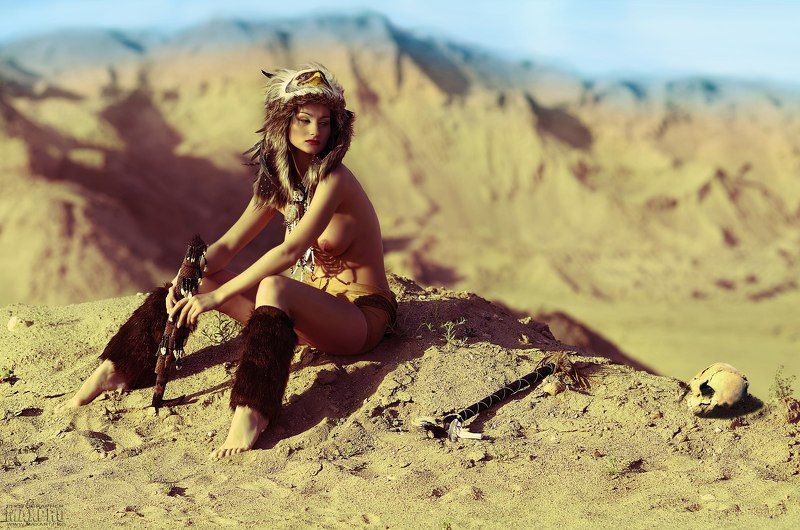 Apache, Clan, Indian, Indians, Maxart, Maxpro, Model, Mountains, Nude, Sands, Savages, Skull, Tribe, Индейцы, Карьеры, Ксюша, Модель, Пески Apache... фото превью