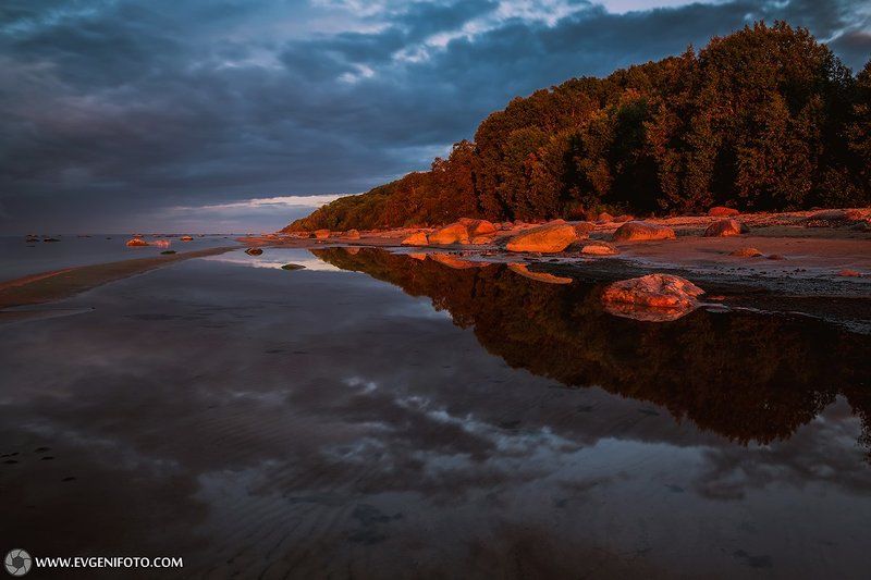 природа,пейзаж,отражения,закат,landscape,sunset,reflection,water,nature Отражения фото превью